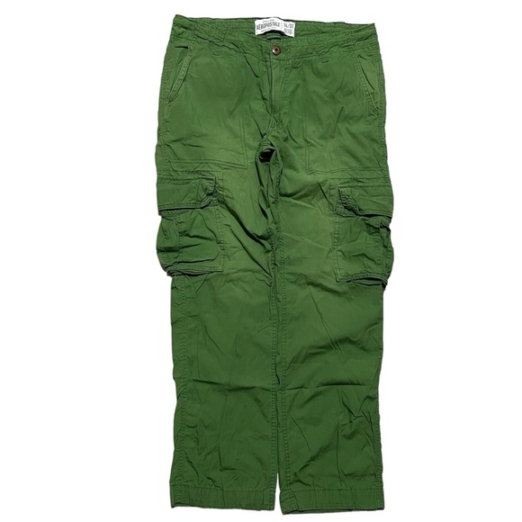 Y2K Aeropostale Green Cargo Pants Size 34x32 - Picture 1 of 7